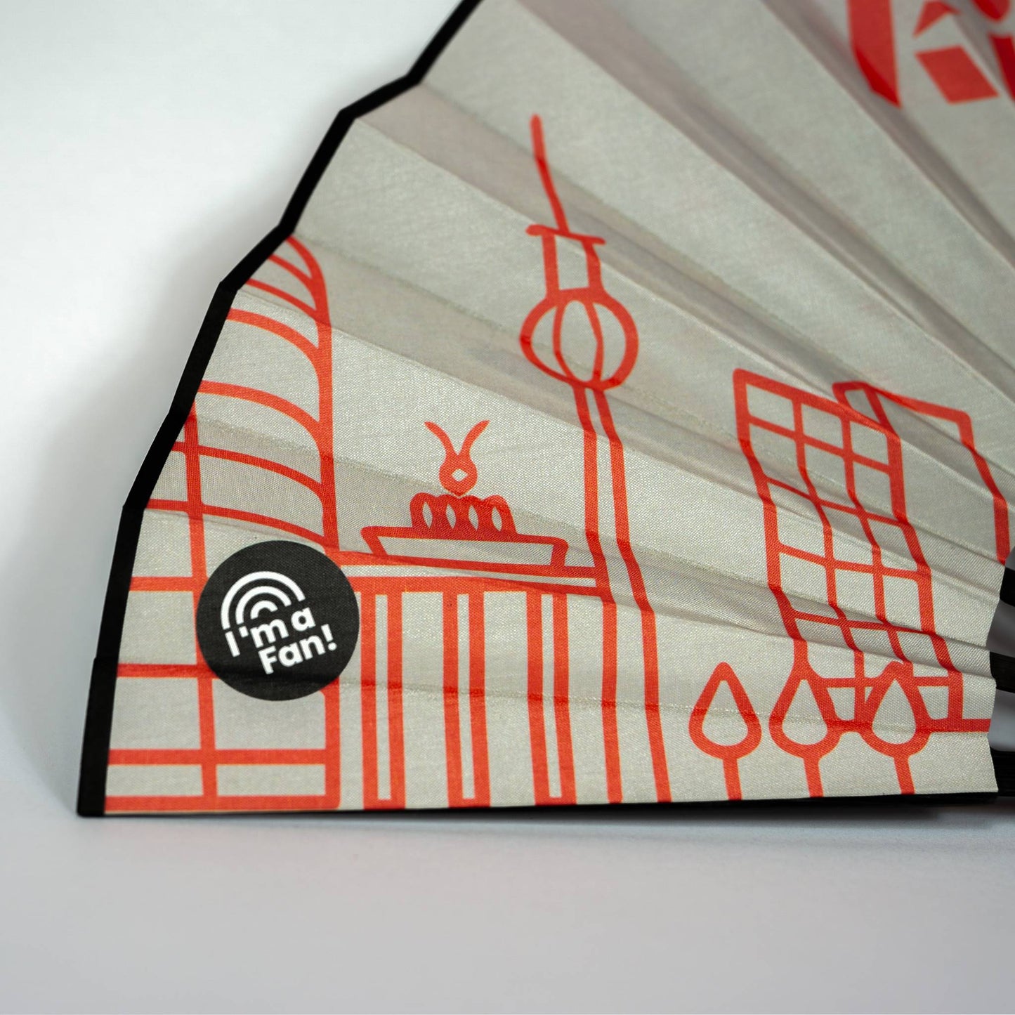 Nahaufnahme des Fächers Design "Da kiekste wa!?" von I'm a Fan!