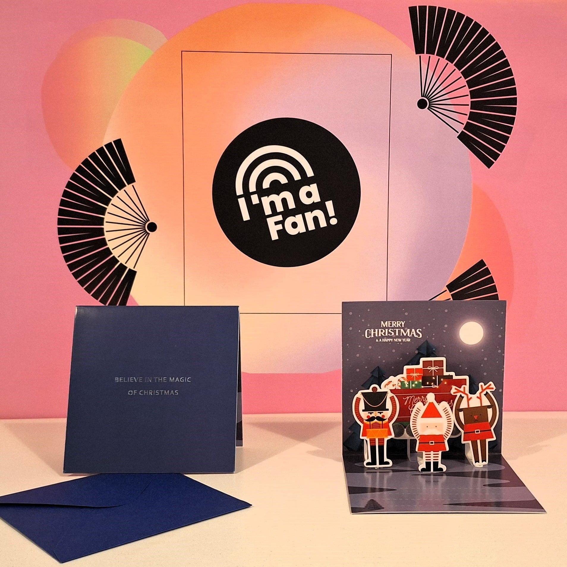 3D Weihnachtskarte Innen- und Außenansicht