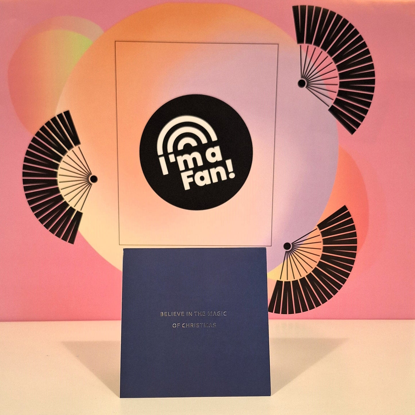 Weihnachtskarte blau Außenansicht