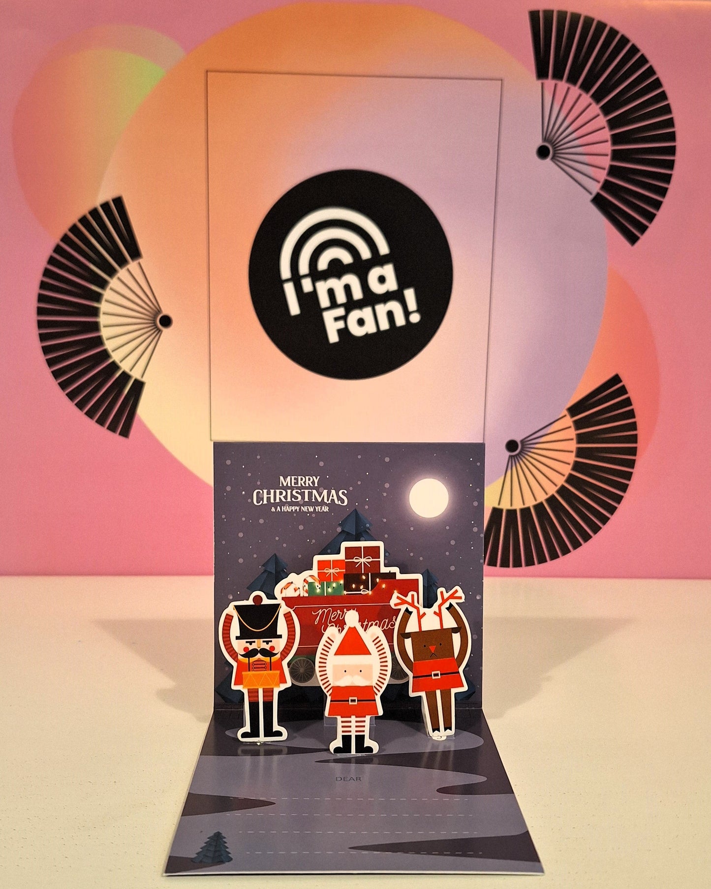 Weihnachtskarte blau innenansicht